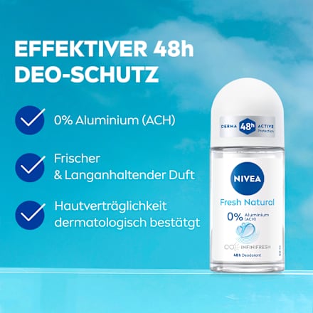 Deodorant Roll-on Fresh Natural, 50 ml