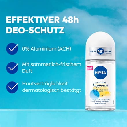 Deodorant roll-on zomergeluk, 50 ml