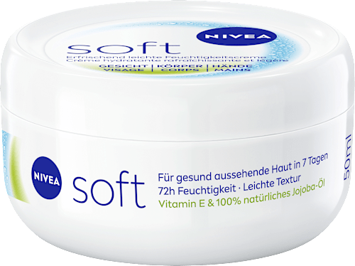 Feuchtigkeitscreme soft im Tiegel, Reisegröße, 50 ml