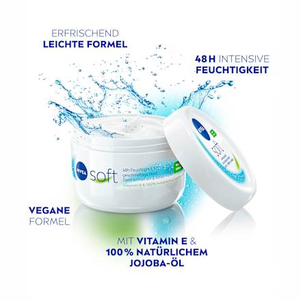 Zachte hydraterende crème in een potje, 375 ml