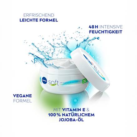 Zachte hydraterende crème in een potje, 200 ml