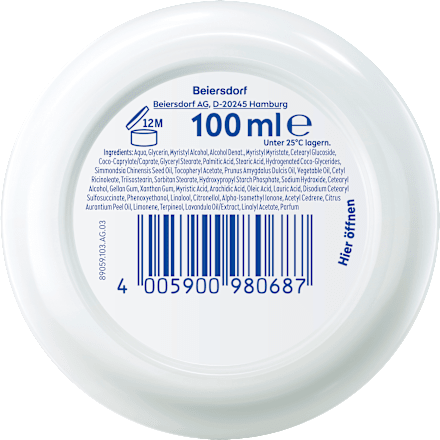 Zachte hydraterende crème in een potje, 100 ml