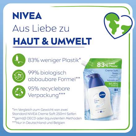 Flüssigseife Creme soft Nachfüllpack, 500 ml