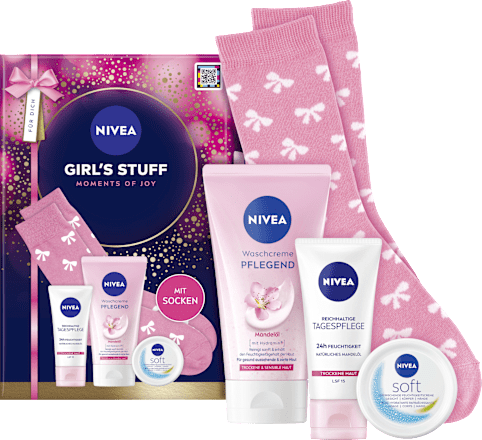 Geschenkset Girls Stuff+ Socken 4tlg, 1 St NIVEA