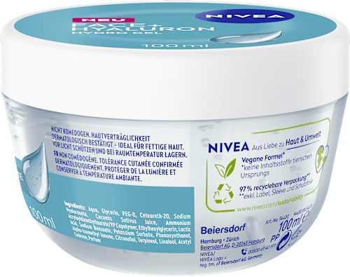 NIVEA Gesichtscreme Face+ Hyaluron Hydro Gel, 100 ml