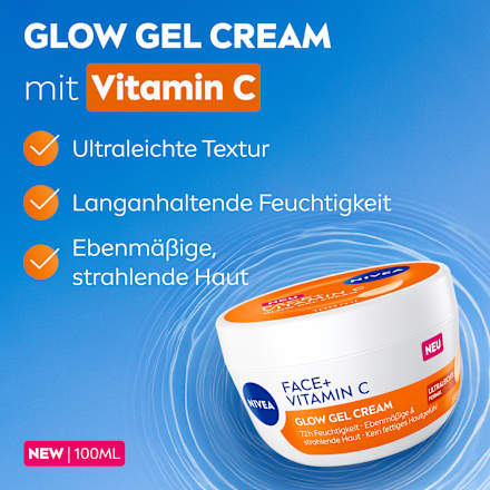 NIVEA Gesichtscreme Face+ Vitamin C Glow Gel, 100 ml
