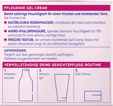 Gesichtscreme Gel-Creme Rose pflegend, 50 ml