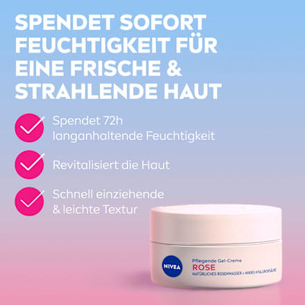 Gesichtscreme Gel-Creme Rose pflegend, 50 ml