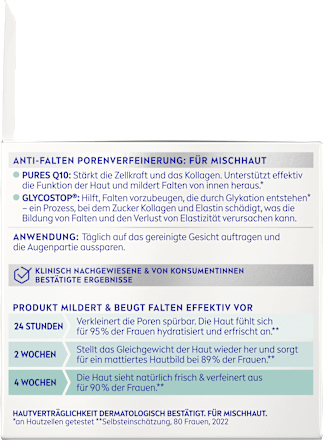 Gesichtscreme Q10 Anti-Falten porenverfeinernd, 50 ml