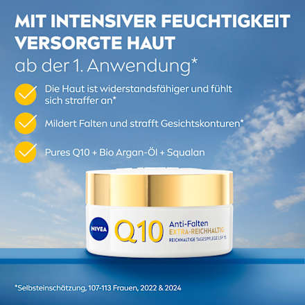 Gesichtscreme Q10 Anti-Falten Reichhaltig LSF15, 50 ml