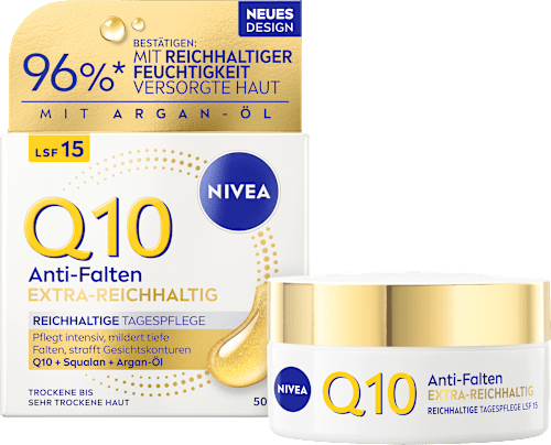 Gesichtscreme Q10 Anti-Falten Reichhaltig LSF15, 50 ml