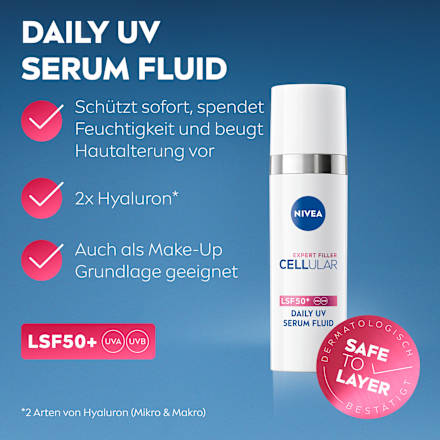 Gesichtscreme Serum Fluid Cellular LSF 50+, 30 ml NIVEA
