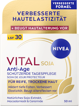Gesichtscreme Vital Soja Anti-Age schützend LSF 30, 50 ml