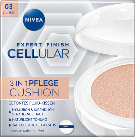 Getinte gezichtsvloeistof 3-in-1 hyaluron-cellulaire filler (donker) SPF 15, 15 g