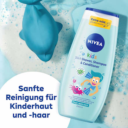 Kinder Duschgel, Shampoo & Conditioner 3in1 Apfelduft, 250 ml
