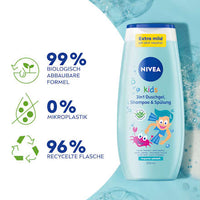 Kinder Duschgel & Shampoo & Spülung  3in1 Apfelduft, 250 ml