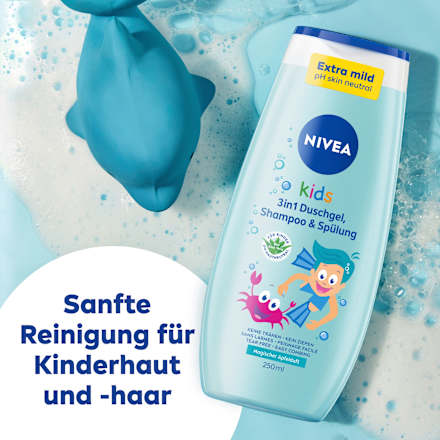 Kinder Duschgel & Shampoo & Spülung  3in1 Apfelduft, 250 ml