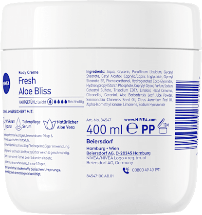 Körpermilch Body Creme Fresh Aloe Bliss, 400 ml