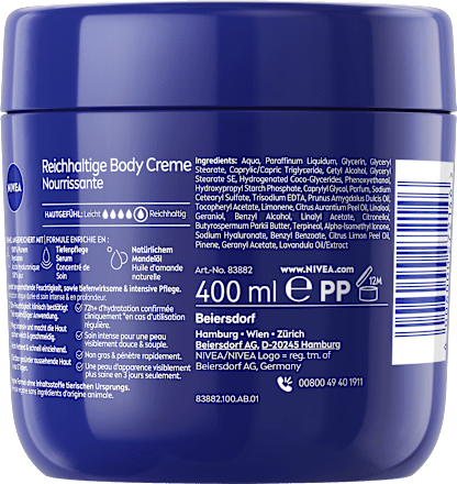 Körpermilch Body Creme reichhaltig, 400 ml