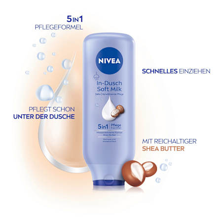 Körpermilch In-Dusch Soft Milk, 0,4 l NIVEA