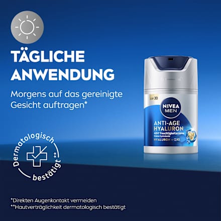 Anti Age Feuchtigkeitscreme Hyaluron LSF 30, 50 ml