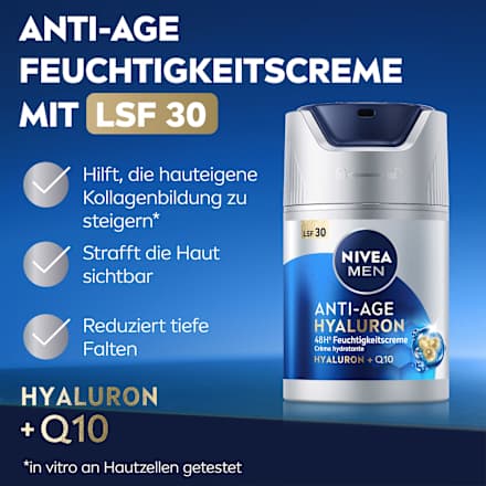 Anti Age Feuchtigkeitscreme Hyaluron LSF 30, 50 ml