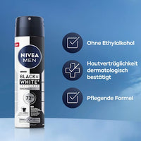 Antitranspirant Deospray Black & White Invisible Original, 150 ml