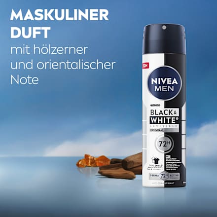 Antitranspirant Deospray Black & White Invisible Original, 150 ml