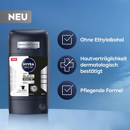 Antitranspirant Deostick Black & White Invisible Original, 50 ml