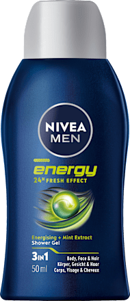 Douchegel Energy 3-in-1, reisformaat, 50 ml