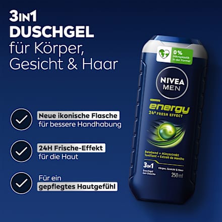 Douchegel Energy 3-in-1, 250 ml
