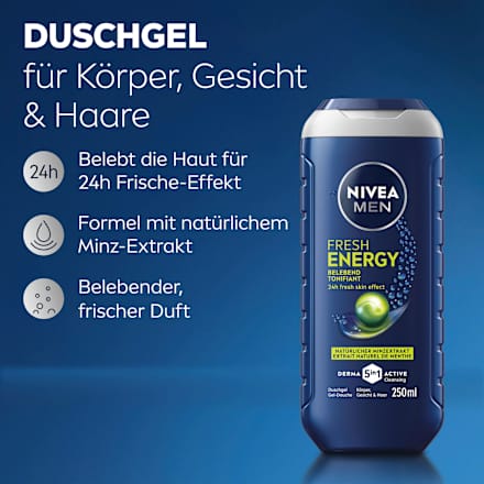 Duschgel Fresh Energy 5in1, 250 ml