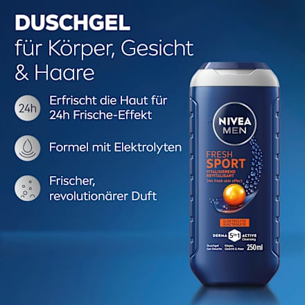 Duschgel Fresh Sport 5in1, 250 ml