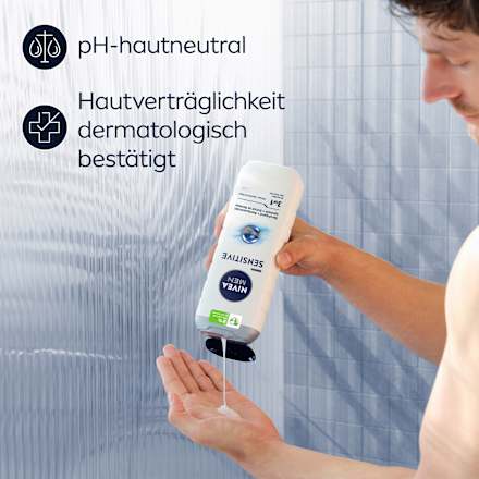 Duschgel Sensitive 3in1, 250 ml NIVEA MEN