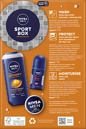 Geschenkset Sport Box 3tlg, 1 St NIVEA MEN