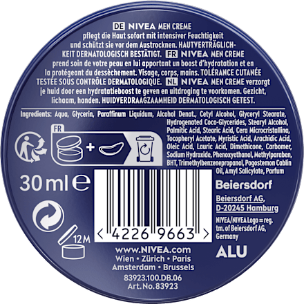 Körperpflege Creme, Reisegröße, 30 ml