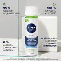 Rasiergel Sensitive, 200 ml NIVEA MEN