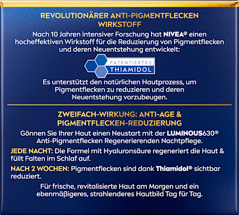 Nachtcrème Luminous Anti Pigmentvlekken, 50 ml