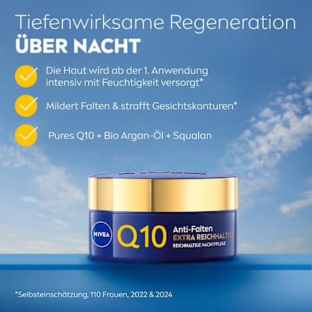 Nachtcreme Q10 Anti-Falten Reichhaltig, 50 ml