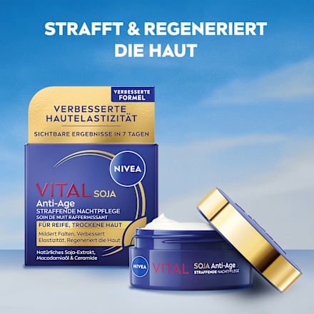 Nachtcreme Vital Soja Anti-Age straffend, 50 ml