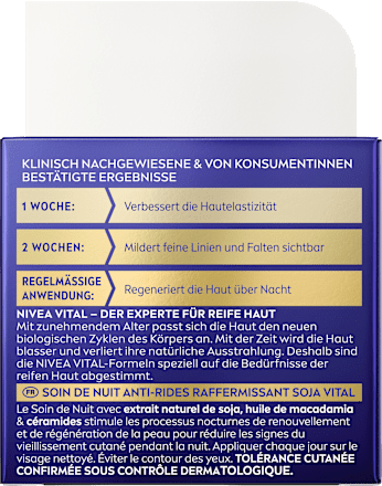 Nachtcreme Vital Soja Anti-Age straffend, 50 ml