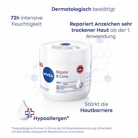 Pflegecreme Repair & Care Urea, 400 ml