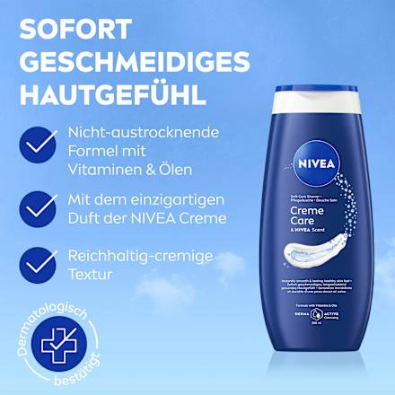Pflegedusche Creme Care & Nivea Scent, 250 ml