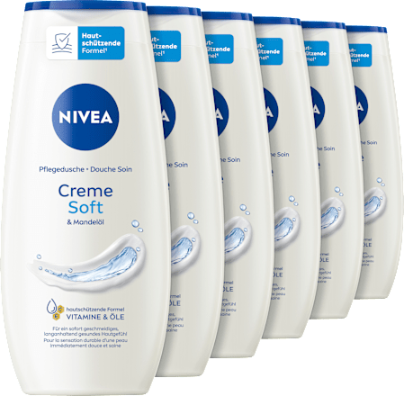 Pflegedusche Creme Soft (6x250 ml), 1.500 ml