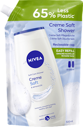 Pflegedusche Creme Soft & Almond Oil Nachfüllpack, 500 ml