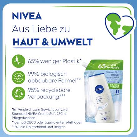 Pflegedusche Creme Soft & Almond Oil Nachfüllpack, 500 ml