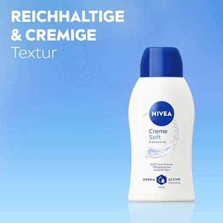 Pflegedusche Creme Soft & Almond Oil, Reisegröße, 50 ml