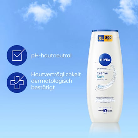 Pflegedusche Creme Soft & Almond Oil, 500 ml