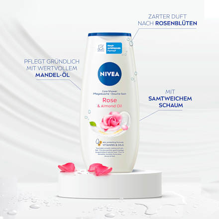 Douchegel met rozen- en amandelolie, 250 ml