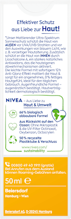 Sonnencreme Gesicht mattierend, LSF 50, 50 ml NIVEA SUN